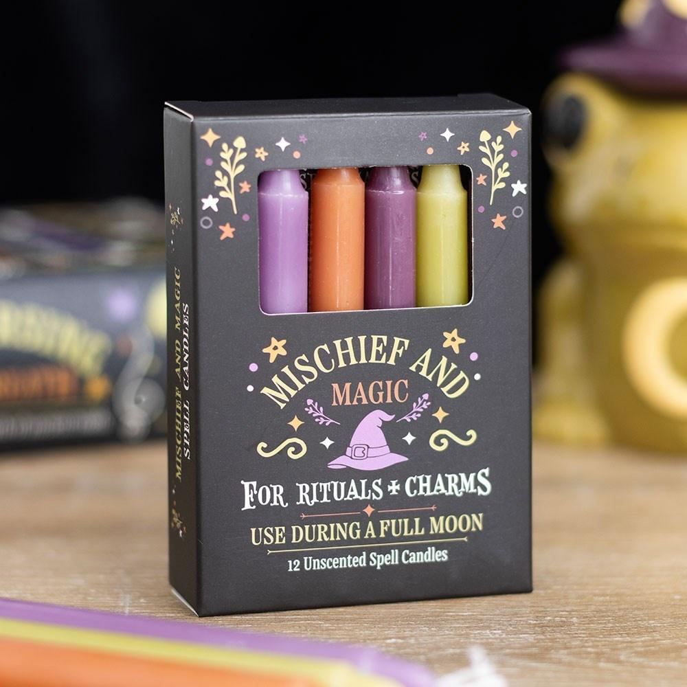 Something Different - Pack of 12 Mischief and Magic Spell Kerze - Mehrfarben